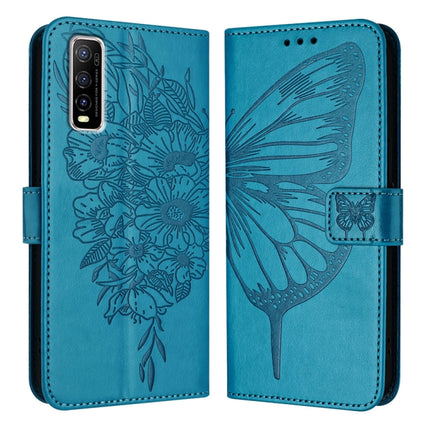 Embossed Butterfly Leather Phone Case, For vivo Y70s, For vivo Y30 4G Global, For vivo Y19/Y5s/U3/U20/Z5i