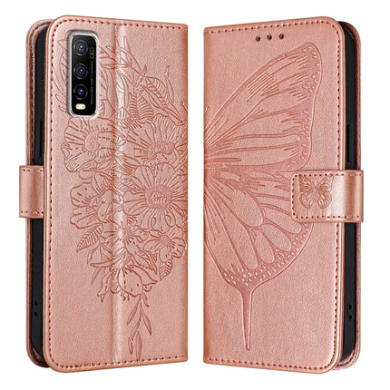 Embossed Butterfly Leather Phone Case, For vivo Y70s, For vivo Y30 4G Global, For vivo Y19/Y5s/U3/U20/Z5i