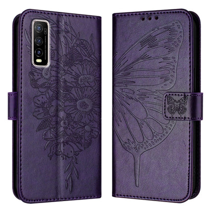 Embossed Butterfly Leather Phone Case, For vivo Y70s, For vivo Y30 4G Global, For vivo Y19/Y5s/U3/U20/Z5i