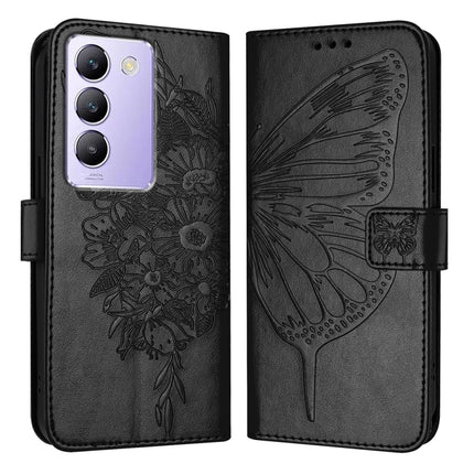 Embossed Butterfly Leather Phone Case, For vivo Y100 5G IDN / Y200e 5G Global, For vivo V30 5G/V30 Pro 5G Global, For vivo V29e 5G Global / Y200 5G Global