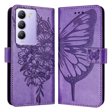 Embossed Butterfly Leather Phone Case, For vivo Y100 5G IDN / Y200e 5G Global, For vivo V30 5G/V30 Pro 5G Global, For vivo V29e 5G Global / Y200 5G Global