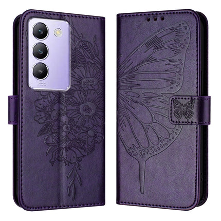 Embossed Butterfly Leather Phone Case, For vivo Y100 5G IDN / Y200e 5G Global, For vivo V30 5G/V30 Pro 5G Global, For vivo V29e 5G Global / Y200 5G Global
