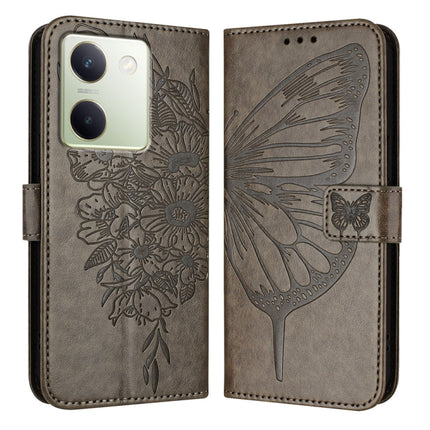 Embossed Butterfly Leather Phone Case, For vivo Y56 5G/Y16 4G/Y02s 4G Global, For vivo Y100 5G Global, For vivo V27 5G/V27 Pro 5G Global