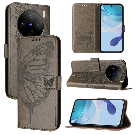 Embossed Butterfly Leather Phone Case, For vivo X100 Pro, For vivo X100, For vivo Y36 4G/Y36 5G Global/Y36 4G India