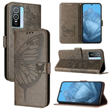 Embossed Butterfly Leather Phone Case, For vivo Y33s 4G Global/Y21 2021/Y21s, For vivo Y76 5G, For vivo Y52s 5G / iQOO U3 / Y31s 5G