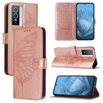 Embossed Butterfly Leather Phone Case, For vivo Y33s 4G Global/Y21 2021/Y21s, For vivo Y76 5G, For vivo Y52s 5G / iQOO U3 / Y31s 5G