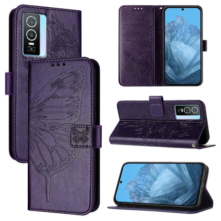 Embossed Butterfly Leather Phone Case, For vivo Y33s 4G Global/Y21 2021/Y21s, For vivo Y76 5G, For vivo Y52s 5G / iQOO U3 / Y31s 5G