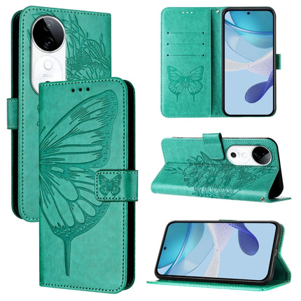Embossed Butterfly Leather Phone Case, For vivo Y300, For vivo S19 Pro, For vivo S19