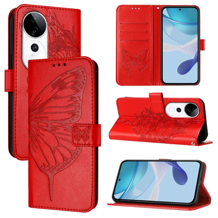Embossed Butterfly Leather Phone Case, For vivo Y300, For vivo S19 Pro, For vivo S19