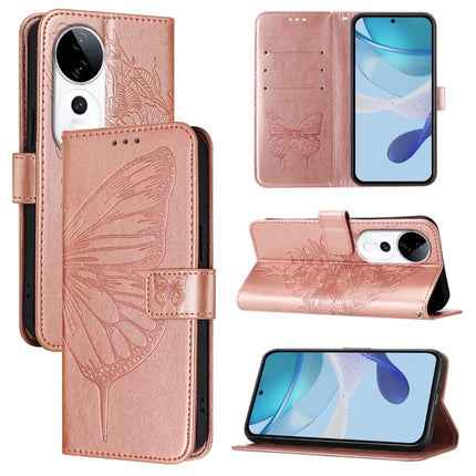 Embossed Butterfly Leather Phone Case, For vivo Y300, For vivo S19 Pro, For vivo S19