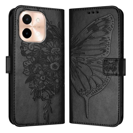Embossed Butterfly Leather Phone Case, For vivo Y28 4G, For vivo X100s 5G, For vivo Y38 5G