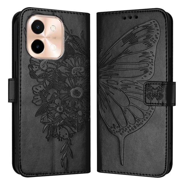 Embossed Butterfly Leather Phone Case, For vivo Y28 4G, For vivo X100s 5G, For vivo Y38 5G