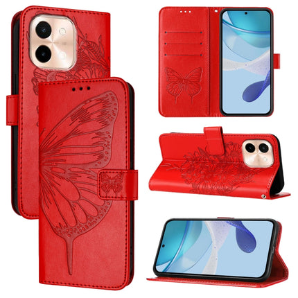 Embossed Butterfly Leather Phone Case, For vivo Y28 4G, For vivo X100s 5G, For vivo Y38 5G