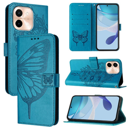 Embossed Butterfly Leather Phone Case, For vivo Y28 4G, For vivo X100s 5G, For vivo Y38 5G