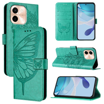 Embossed Butterfly Leather Phone Case, For vivo Y28 4G, For vivo X100s 5G, For vivo Y38 5G