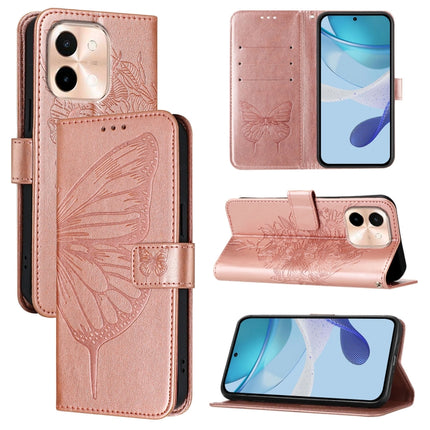 Embossed Butterfly Leather Phone Case, For vivo Y28 4G, For vivo X100s 5G, For vivo Y38 5G