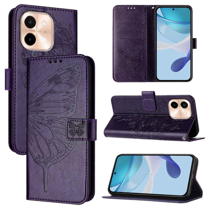 Embossed Butterfly Leather Phone Case, For vivo Y28 4G, For vivo X100s 5G, For vivo Y38 5G