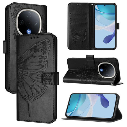 Embossed Butterfly Leather Phone Case, For vivo Y300, For vivo S19 Pro, For vivo S19