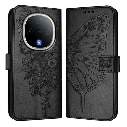 Embossed Butterfly Leather Phone Case, For vivo Y300, For vivo S19 Pro, For vivo S19