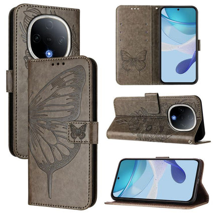 Embossed Butterfly Leather Phone Case, For vivo Y300, For vivo S19 Pro, For vivo S19