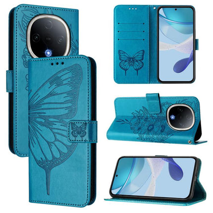 Embossed Butterfly Leather Phone Case, For vivo Y300, For vivo S19 Pro, For vivo S19