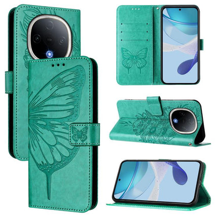 Embossed Butterfly Leather Phone Case, For vivo Y300, For vivo S19 Pro, For vivo S19