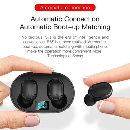 E6S LED Display TWS Wireless Bluetooth Earphone, E6S (White), E6S (Pink), E6S (Blue), E6S (Green)