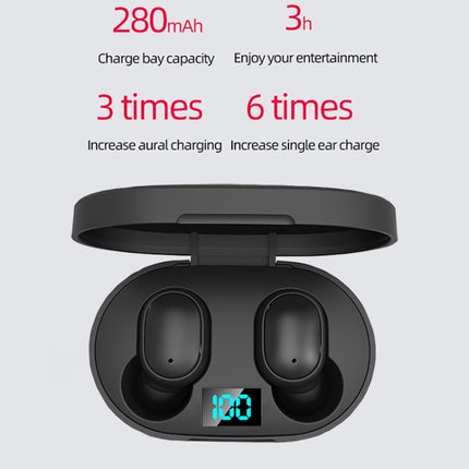 E6S LED Display TWS Wireless Bluetooth Earphone, E6S (White), E6S (Pink), E6S (Blue), E6S (Green)