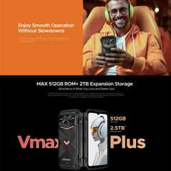 DOOGEE Vmax Plus 5G Rugged Phone, 6.58 inch Android 14 MediaTek Dimensity 7050 Octa Core, Network: 5G, OTG, NFC, 16GB+512GB