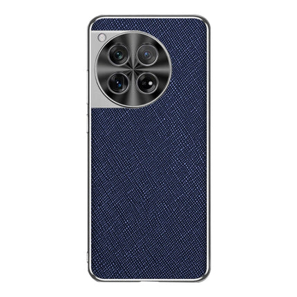 Silver Edge Cross Texture PU Leather Phone Case, For OnePlus Ace 3, For OnePlus 12, For OnePlus Ace 2 Pro, For OnePlus Ace 2, For OnePlus 11