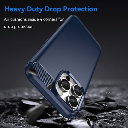 Brushed Texture Carbon Fiber TPU Phone Case, For iPhone 16 Pro Max, For iPhone 16 Pro, For iPhone 16 Plus, For iPhone 16