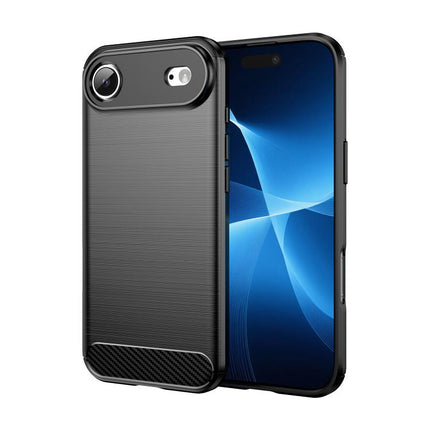 Brushed Texture Carbon Fiber TPU Phone Case, For iPhone 17 Pro Max, For iPhone 17 Pro, For iPhone 17, For iPhone Air, For iPhone 16e, For iPhone 16 Pro Max, For iPhone 16 Pro, For iPhone 16 Plus