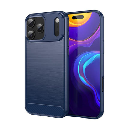 Brushed Texture Carbon Fiber TPU Phone Case, For iPhone 17e / 16e, For iPhone 17 Pro Max, For iPhone 17 Pro, For iPhone 17, For iPhone Air, For iPhone 16 Pro Max, For iPhone 16 Pro, For iPhone 16 Plus