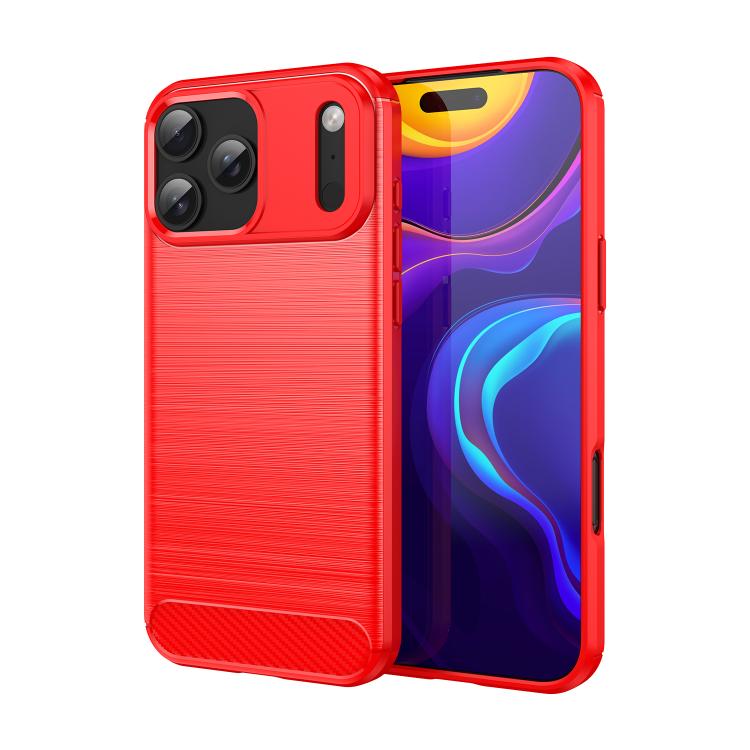 Brushed Texture Carbon Fiber TPU Phone Case