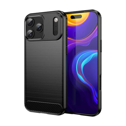 Brushed Texture Carbon Fiber TPU Phone Case, For iPhone 17e / 16e, For iPhone 17 Pro Max, For iPhone 17 Pro, For iPhone 17, For iPhone Air, For iPhone 16 Pro Max, For iPhone 16 Pro, For iPhone 16 Plus