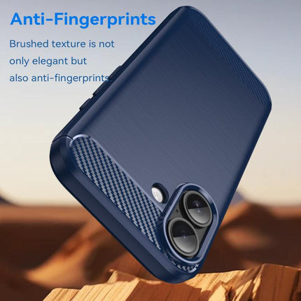 Brushed Texture Carbon Fiber TPU Phone Case, For iPhone 17e / 16e, For iPhone 17 Pro Max, For iPhone 17 Pro, For iPhone 17, For iPhone Air, For iPhone 16 Pro Max, For iPhone 16 Pro, For iPhone 16 Plus