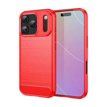 Brushed Texture Carbon Fiber TPU Phone Case, For iPhone 17e / 16e, For iPhone 17 Pro Max, For iPhone 17 Pro, For iPhone 17, For iPhone Air, For iPhone 16 Pro Max, For iPhone 16 Pro, For iPhone 16 Plus