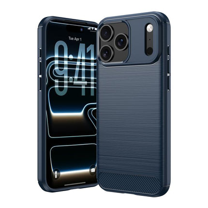 Brushed Texture Carbon Fiber TPU Phone Case, For iPhone 17e / 16e, For iPhone 17 Pro Max, For iPhone 17 Pro, For iPhone 17, For iPhone Air, For iPhone 16 Pro Max, For iPhone 16 Pro, For iPhone 16 Plus