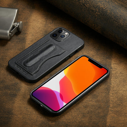 Fierre Shann Full Coverage Protective Leather Case with Holder & Card Slot, For iPhone 12 mini, For iPhone 12 / 12 Pro, For iPhone 12 Pro Max, For Galaxy Note20 Ultra