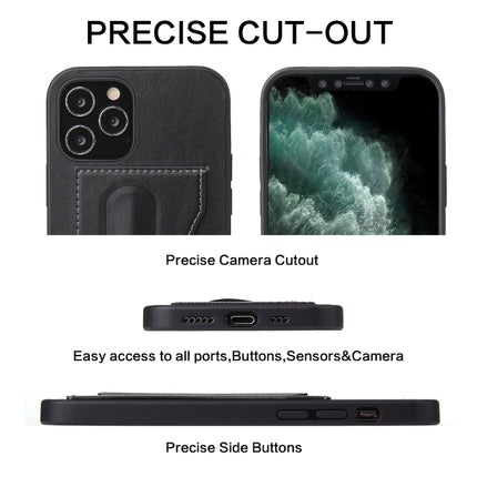 Fierre Shann Full Coverage Protective Leather Case with Holder & Card Slot, For iPhone 12 mini, For iPhone 12 / 12 Pro, For iPhone 12 Pro Max, For Galaxy Note20 Ultra