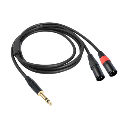 TC145YXK108RE-10 6.35mm 1/4 TRS Male to Dual XLR Male Audio Cable, 1m, 2m, 3m