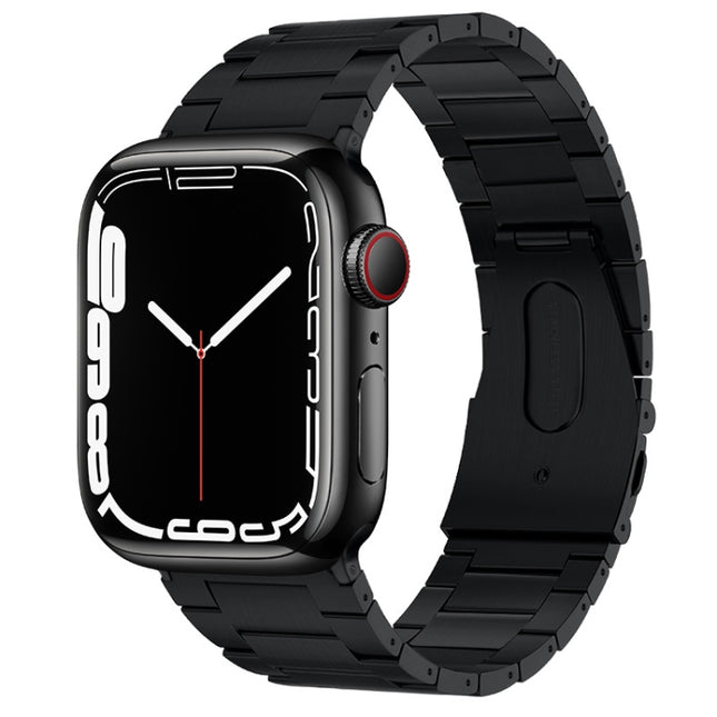 PG63 Three-Bead Protrusion Titanium Metal Watch Band, For Apple Watch Series 8 41mm, For Apple Watch Series 8 45mm, For Apple Watch SE 2022 40mm, For Apple Watch SE 2022 44mm, For Apple Watch Series 7 41mm, For Apple Watch Series 7 45mm                ...