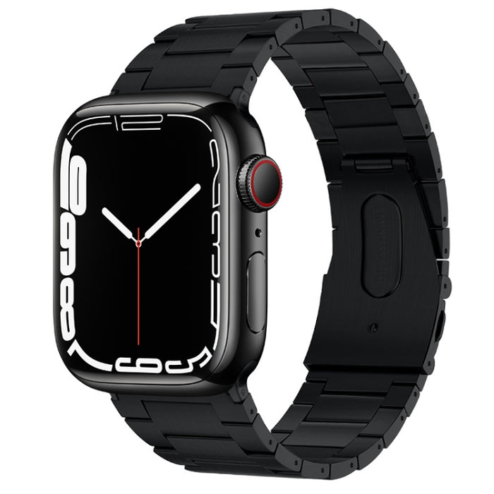 PG63 Three-Bead Protrusion Titanium Metal Watch Band, For Apple Watch Series 8 41mm, For Apple Watch Series 8 45mm, For Apple Watch SE 2022 40mm, For Apple Watch SE 2022 44mm, For Apple Watch Series 7 41mm, For Apple Watch Series 7 45mm                ...