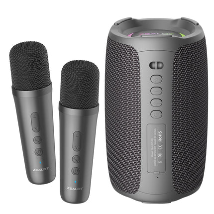 Zealot S61M RGB Rhythmic Light Karaoke Wireless Speaker, Single Mic, Dual Mic