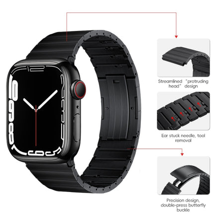 PG65 Single Bead Bamboo Joint Spring Bars Titanium Metal Watch Band, For Apple Watch Series 6 40mm, For Apple Watch Series 6 44mm, For Apple Watch Series 5 44mm, For Apple Watch Series 5 40mm, For Apple Watch Series 4 44mm, For Apple Watch Series 4 40m...