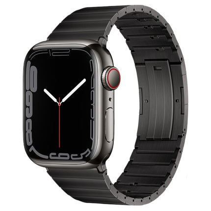 PG65 Single Bead Bamboo Joint Spring Bars Titanium Metal Watch Band, For Apple Watch Series 2 42mm, For Apple Watch Series 2 38mm, For Apple Watch 42mm, For Apple Watch 38mm
