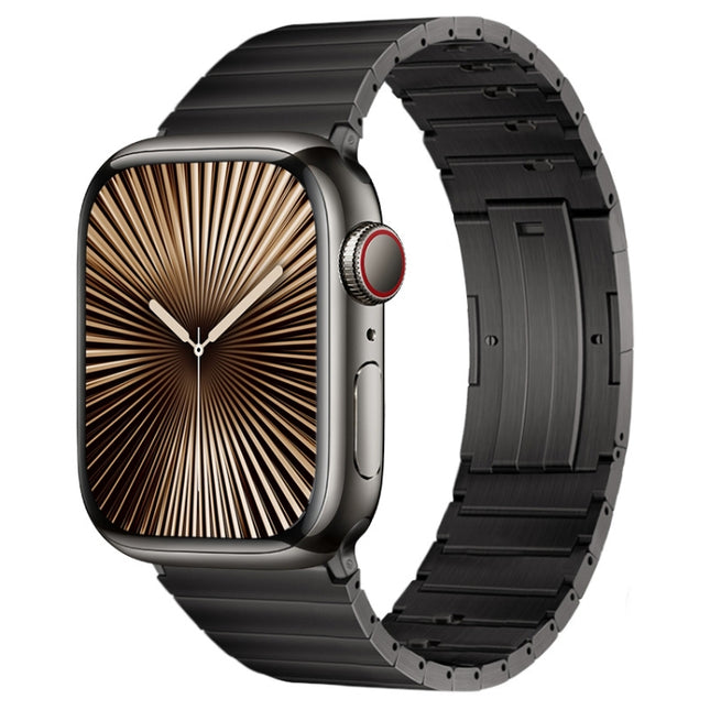 PG65 Single Bead Bamboo Joint Spring Bars Titanium Metal Watch Band, For Apple Watch Series 10 46mm, For Apple Watch Series 10 42mm, For Apple Watch SE 2023 44mm, For Apple Watch SE 2023 40mm, For Apple Watch Ultra 2 49mm, For Apple Watch Series 9 45mm...