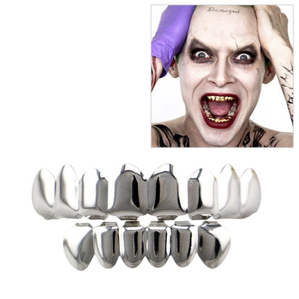 Hip Hop Accessories Gold Tooth Set Real Gold Plating Smooth Upper Eight Lower Six Denture Set