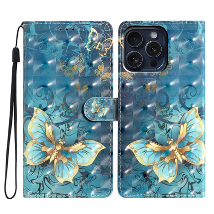3D Pattern Leather Phone Case, For iPhone 16 Pro Max, For iPhone 16 Pro