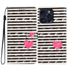 For iPhone 16 Pro / Striped Heart